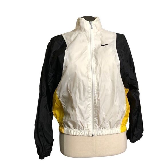 Vintage Nike Windbreaker Womens L Swoosh Duotone Tennis Golf Aerobics Step - Picture 1 of 9